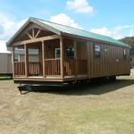 The Tumbleweed model P-576 by Platinum Cottages on display @ RRC Athens. This 15' wide park model features a king sized downstairs bedroom. Available with an optional front porch, loft, moveable island and more.